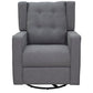 HOMCOM Nursery Recliner | Grey Linen Swivel Glider