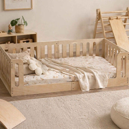 Bush Acres AVI- Floor Bed with bedding in a nursery setting