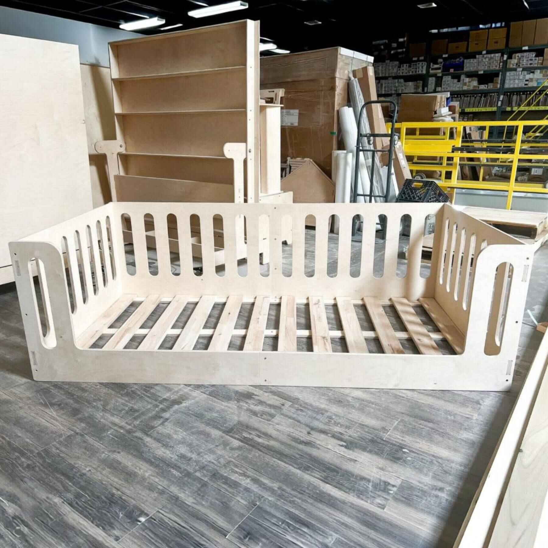 Bush Acres AVI- Floor Bed on a gray floor with a warehouse background
