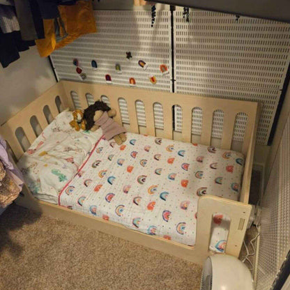 Bush Acres AVI- Floor Bed with colorful bedding in a room setting