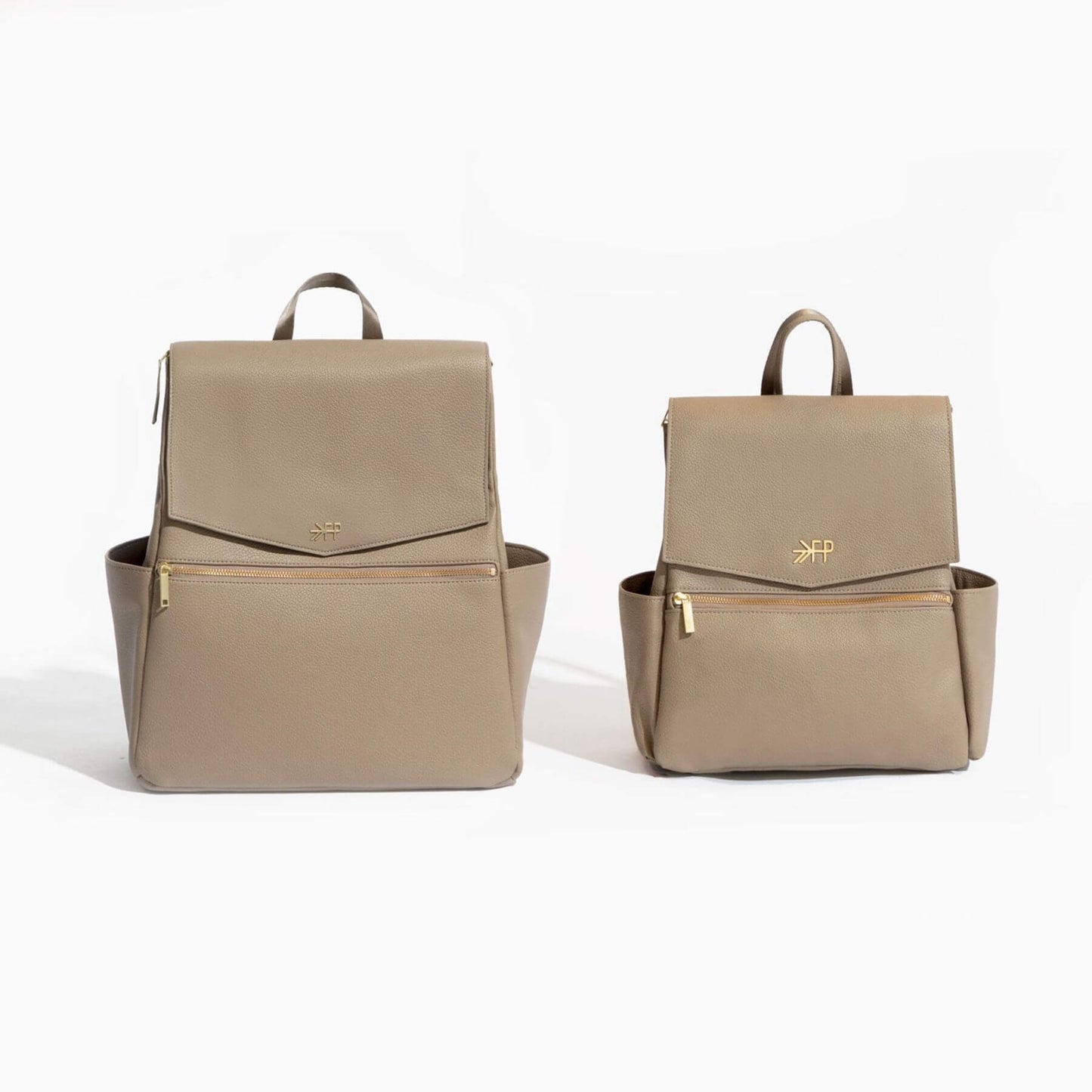 Two Aspen backpacks with a logo