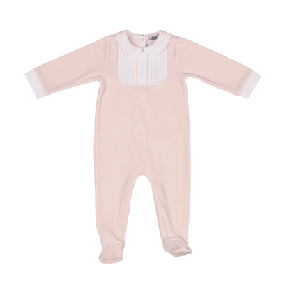 Bebe Sweeny BELLA | Girls Pink Velour Babygrow