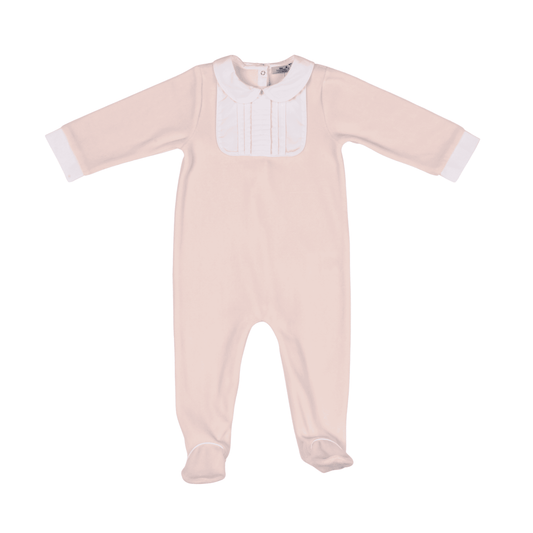 Bebe Sweeny BELLA | Girls Pink Velour Babygrow