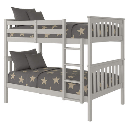 AFG BR Wooden Kids Twin Over Twin Bunk Bed - Gray