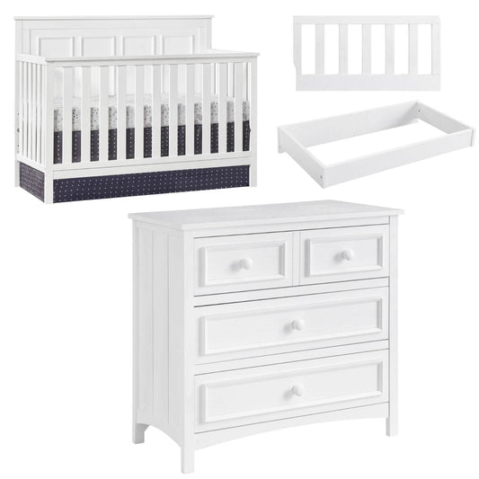 Oxford Baby Bennett 4-Piece Nursery Set Rustic White