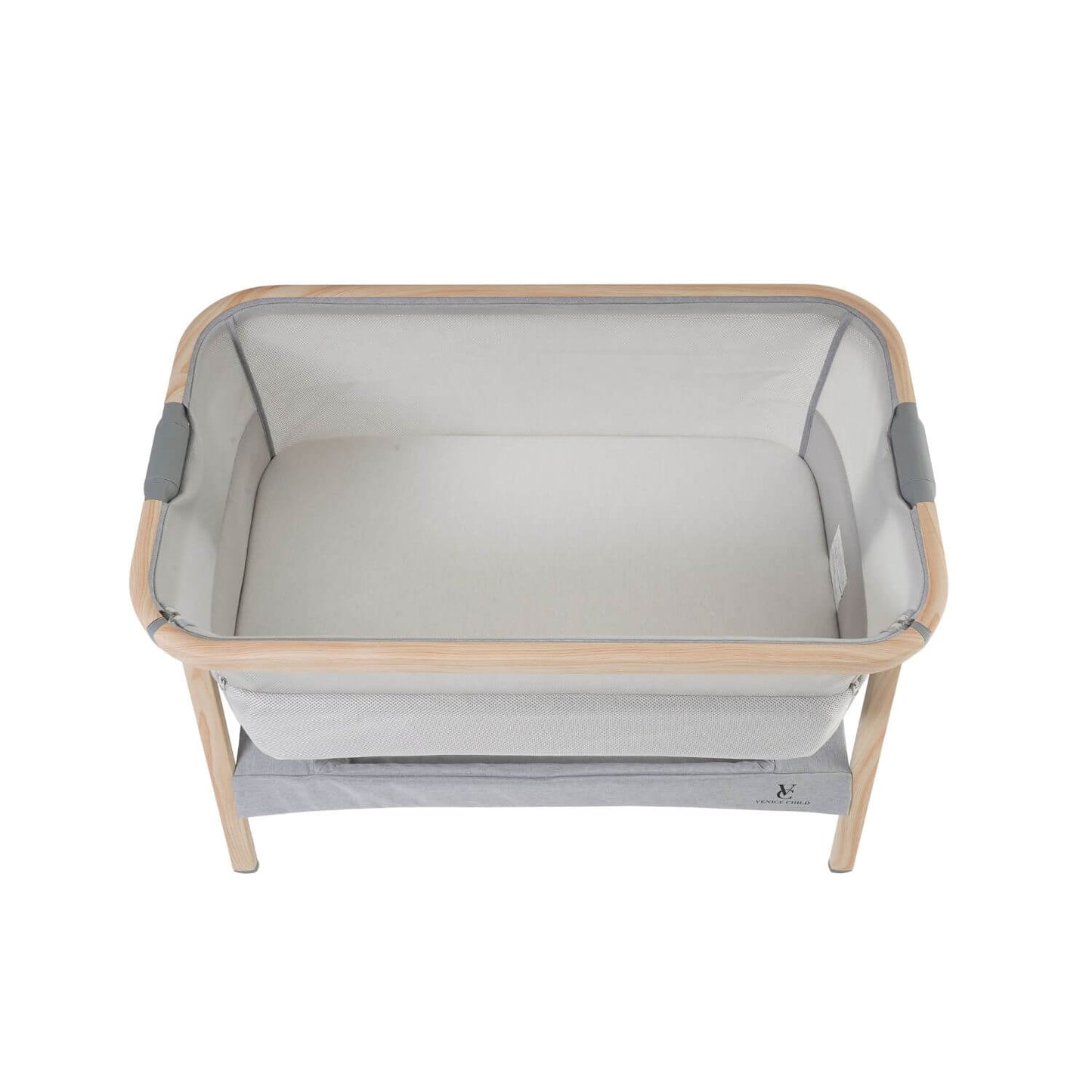 Venice Child California Dreaming Bedside Bassinet | Gray Wood