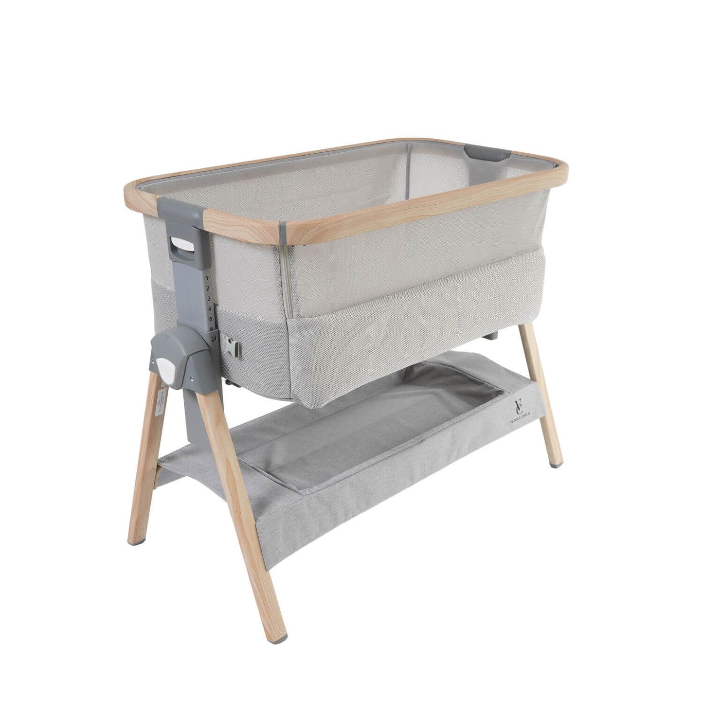 Venice Child California Dreaming Bedside Bassinet | Gray Wood