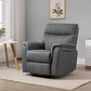 HOMCOM Nursery Rocker Recliner with Thick Padded Headrest & Footrest | Adjustable 150° | Grey