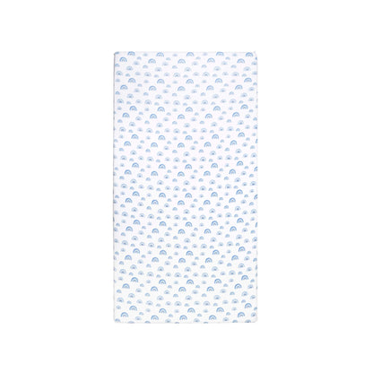 Dreamland Baby Bamboo Fitted Crib Sheet | Blue Rainbow