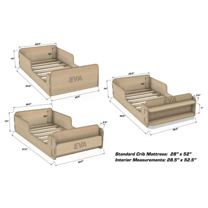 Dimensions and layout of Bush Acres EVA- Floor Bed