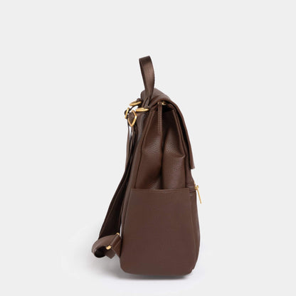 Side view of Freshly Picked Espresso Mini Classic Diaper Bag II