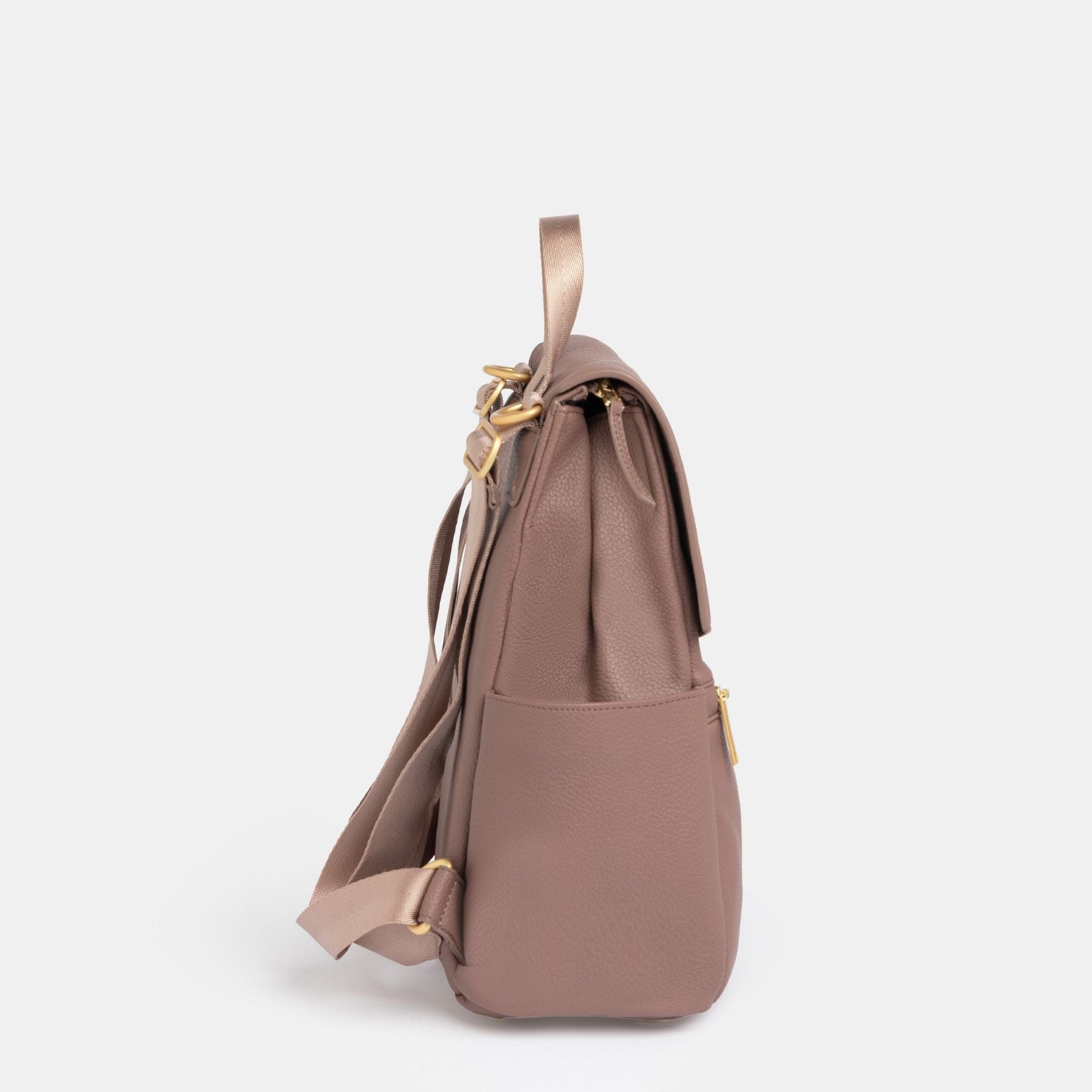 Side view of Freshly Picked Heather Mini Classic Diaper Bag II