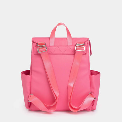 Back view of Freshly Picked Hot Pink Mini Classic Diaper Bag II