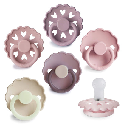 Mushie FRIGG Silicone Pacifier 6-Pack - Blooming Love