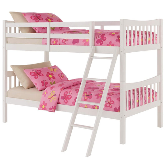 AFG FR Twin Over Twin Bunk Bed - White