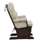 HOMCOM Nursery Glider Rocker with Ottoman | Thick Padded Cushion & Wood Base | Cream White