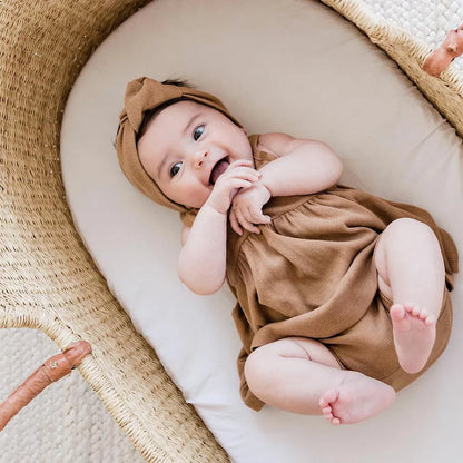 Plum+Sparrow Cream Handle No Hood Moses Basket
