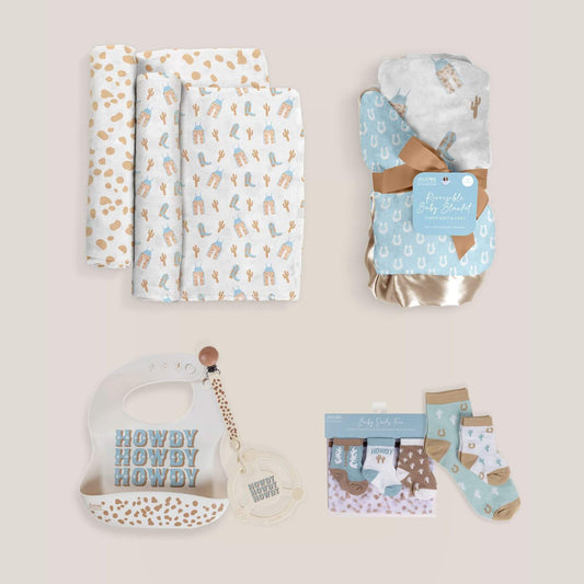JuJuBe Everyday Essentials Baby Bundle - Howdy Partner Blue