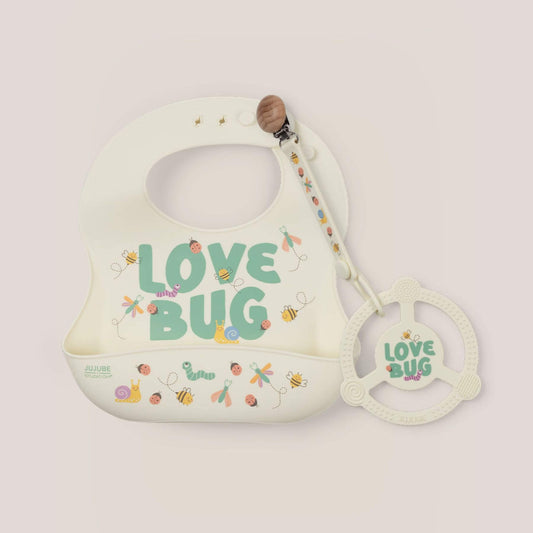 JuJuBe Bib and Teether Baby Bundle - Love Bug