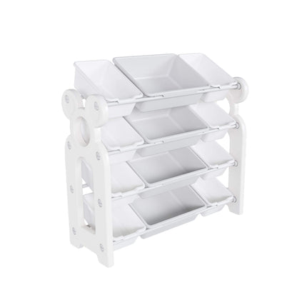 MONTARY Multi-Functional Kids Toy Storage - Grey White