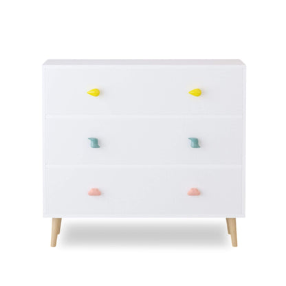 MOONRIVER Kids 3 Drawer Dresser - White