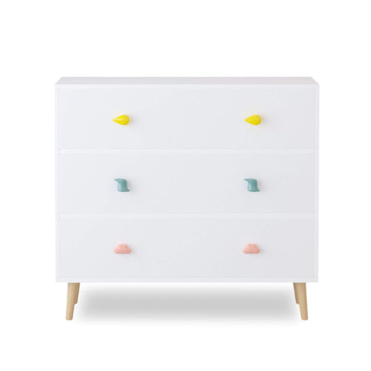 MOONRIVER Kids 3 Drawer Dresser - White