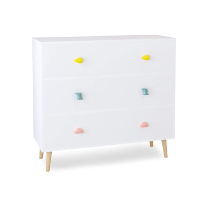 MOONRIVER Kids 3 Drawer Dresser - White