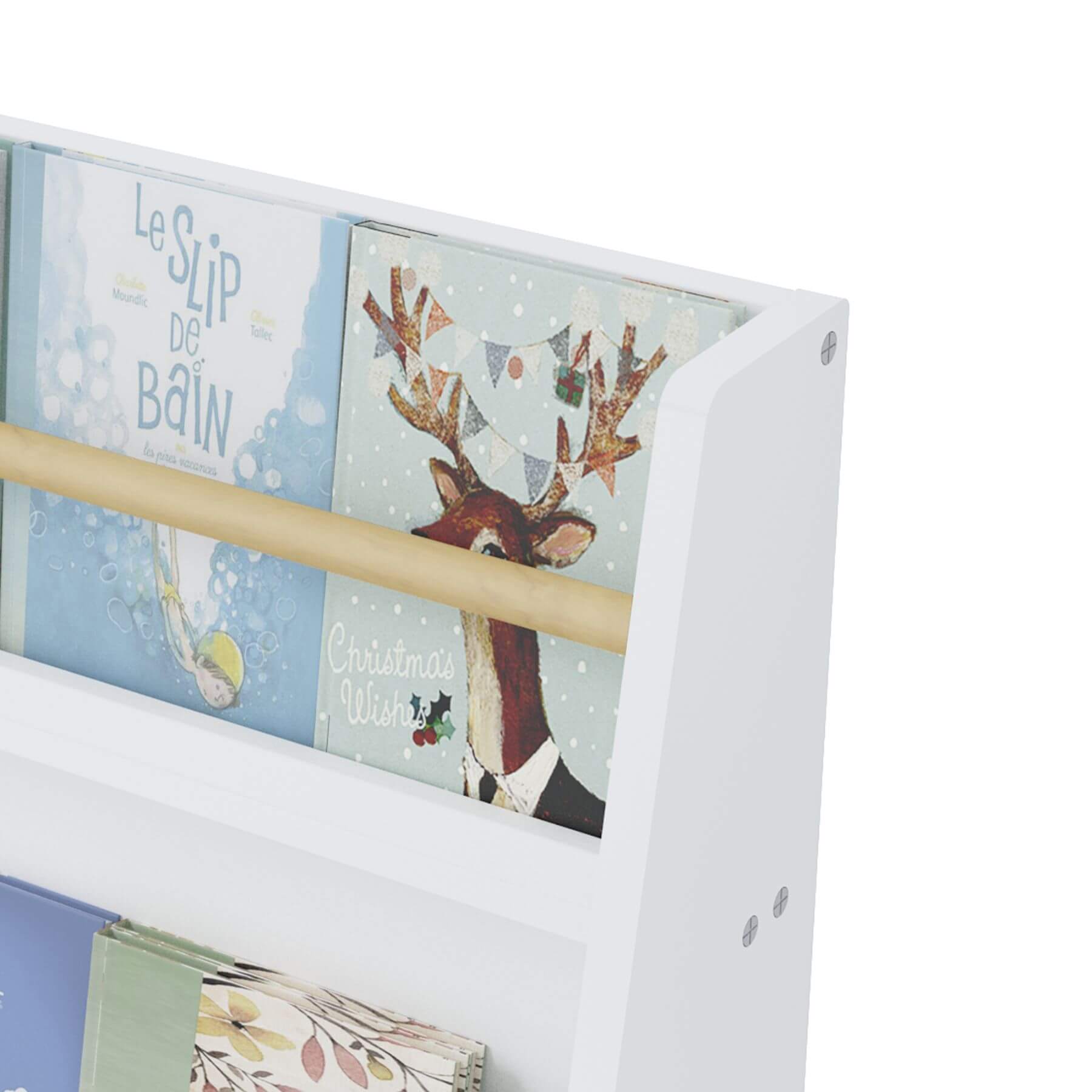 MOONRIVER 3 Tier Kids Book Shelf - White