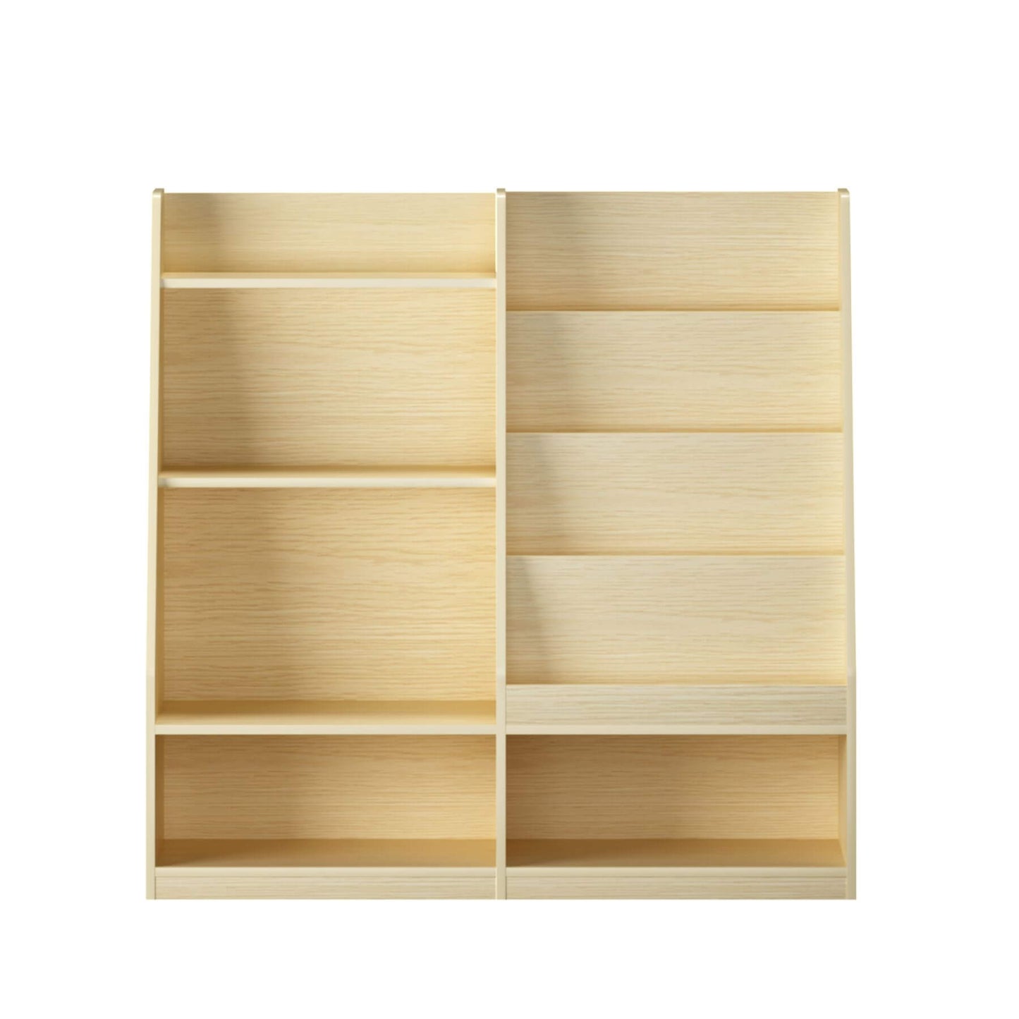 MOONRIVER Kids Multifunctional 4 Tier Wooden Kids Book Shelf - Natural