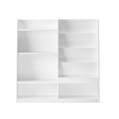 MOONRIVER Kids Multifunctional 4 Tier Wooden Kids Book Shelf - White