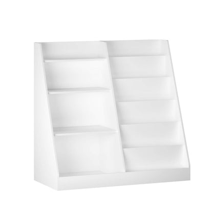 MOONRIVER Multifunctional 4 Tier Wooden Kids Book Shelf - White