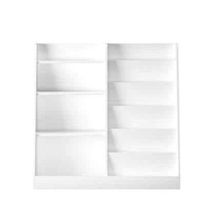 MOONRIVER Multifunctional 4 Tier Wooden Kids Book Shelf - White