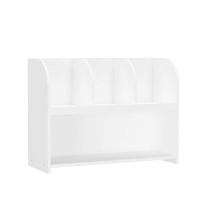 MOONRIVER Kids Bookcase with 4 Compartments - White