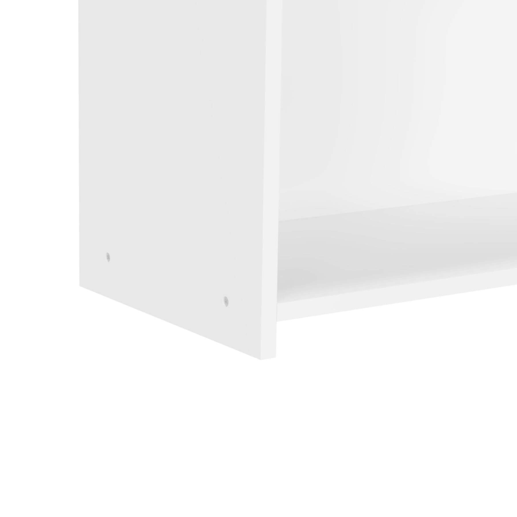 Close-up of MOONRIVER Kids Bookcase with 4 Compartments - White