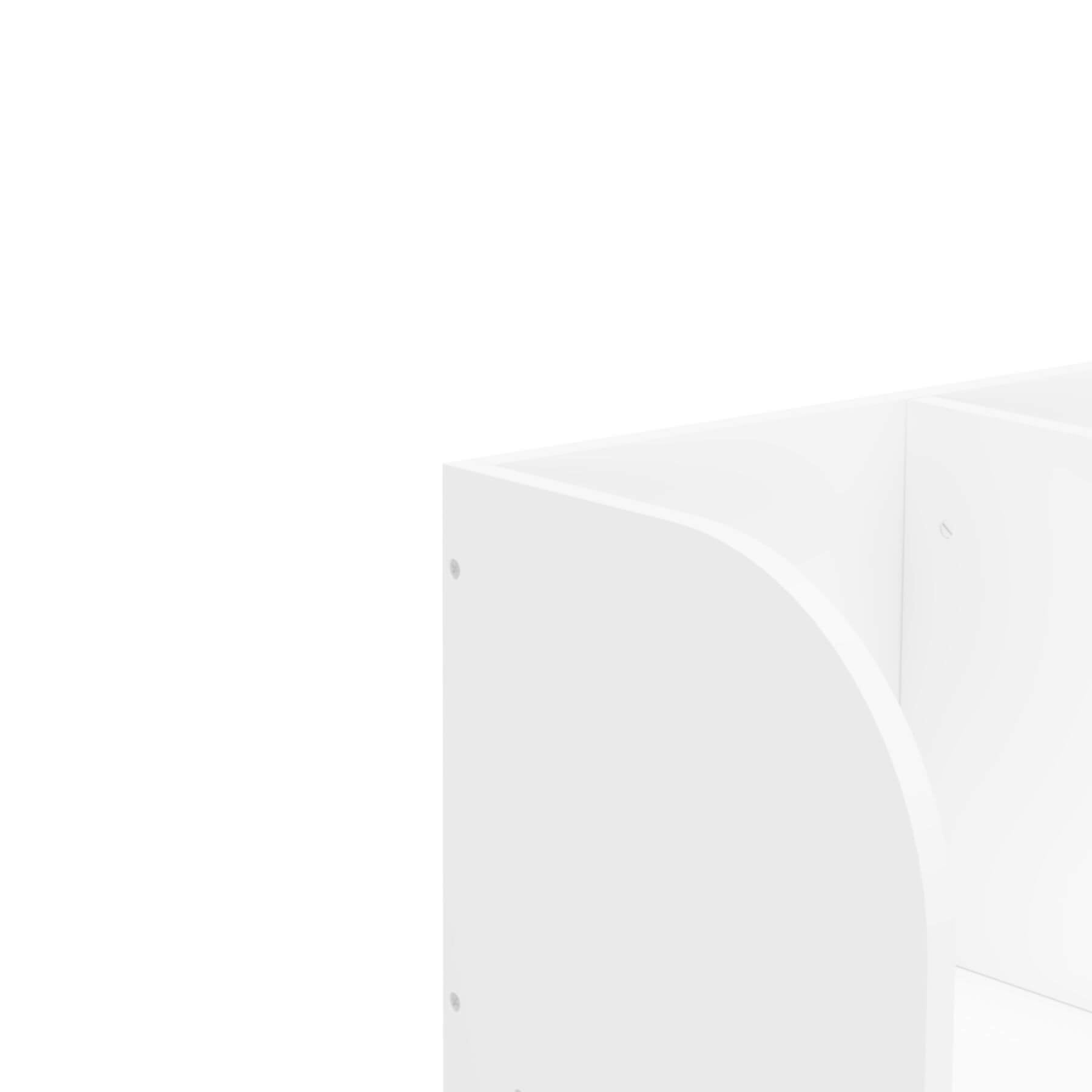 Close-up of MOONRIVER Kids Bookcase with 4 Compartments - White