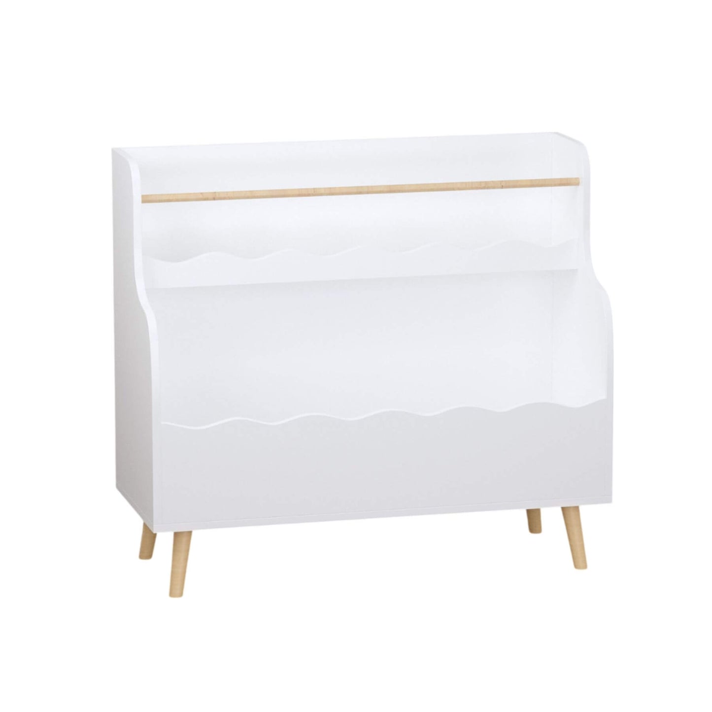 MOONRIVER Children Book Organizer Toy Storage Cabinet White