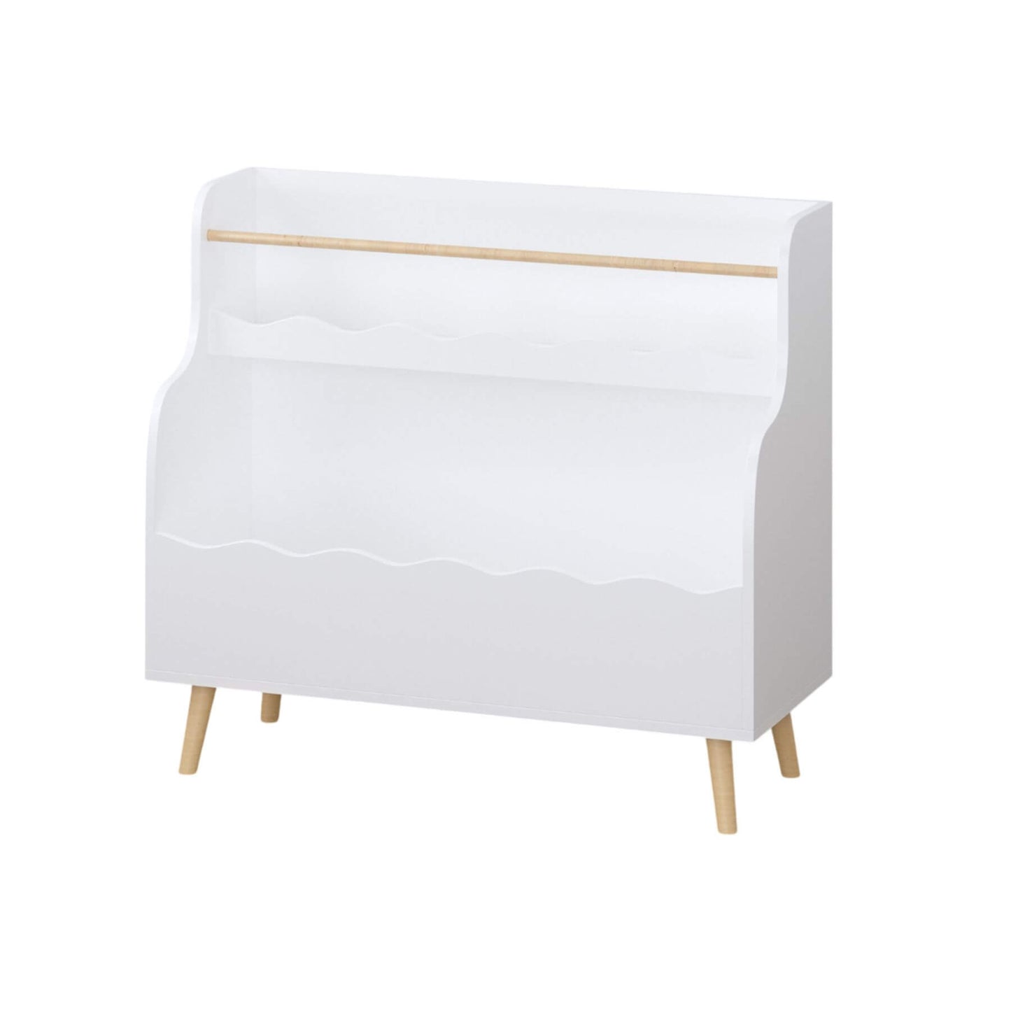 MOONRIVER Children Book Organizer Toy Storage Cabinet White