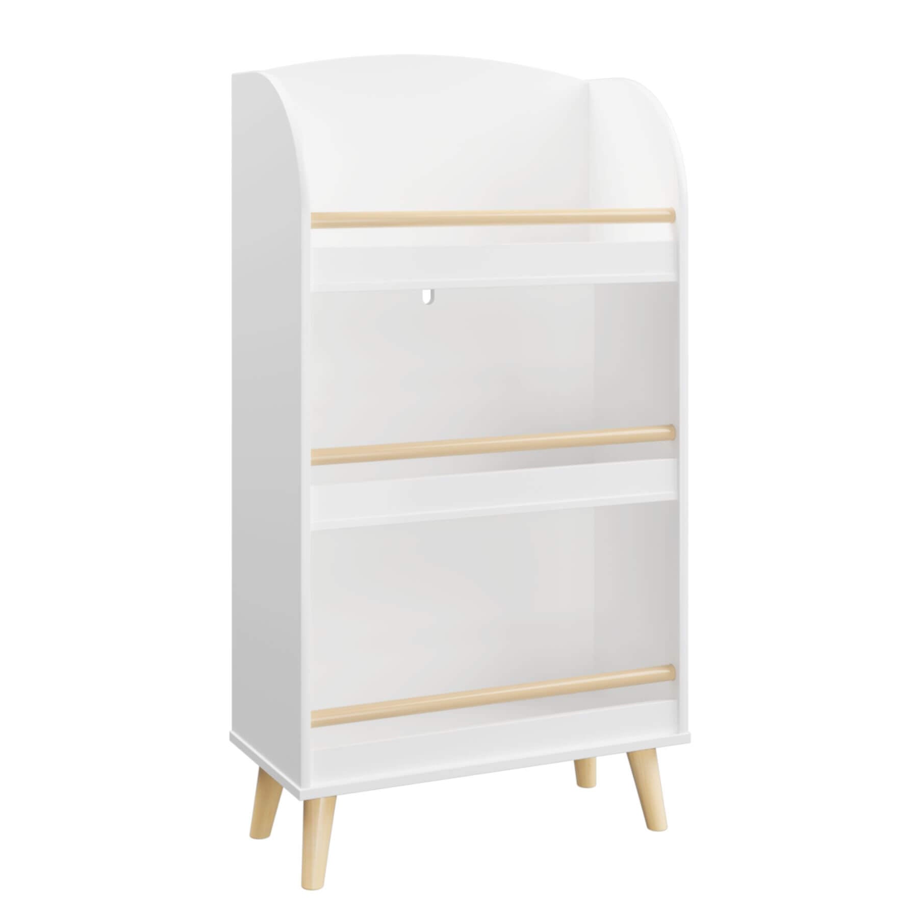 MOONRIVER Kids Bookshelf 3-Tier White