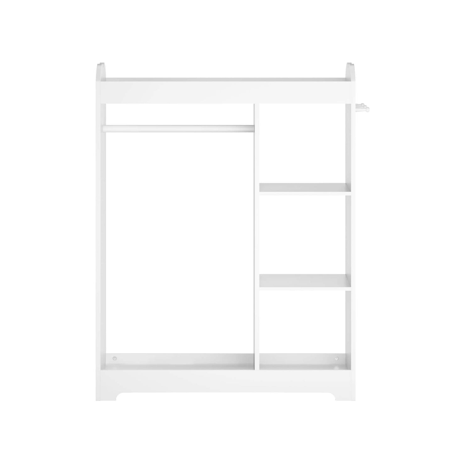 MOONRIVER Kids Dress Up Storage with Mirror and Hooks - White