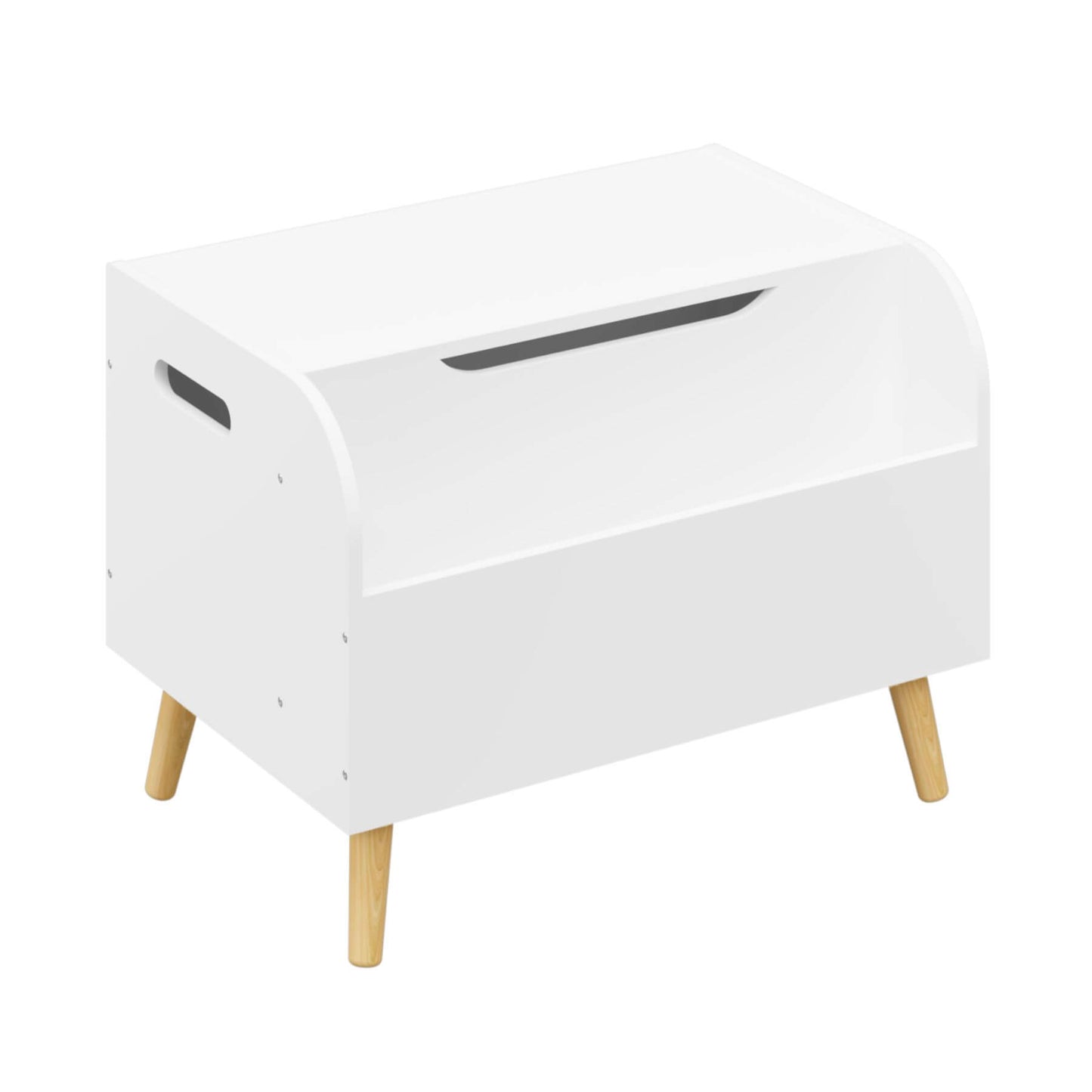 MOONRIVER Wooden Toy Box - White