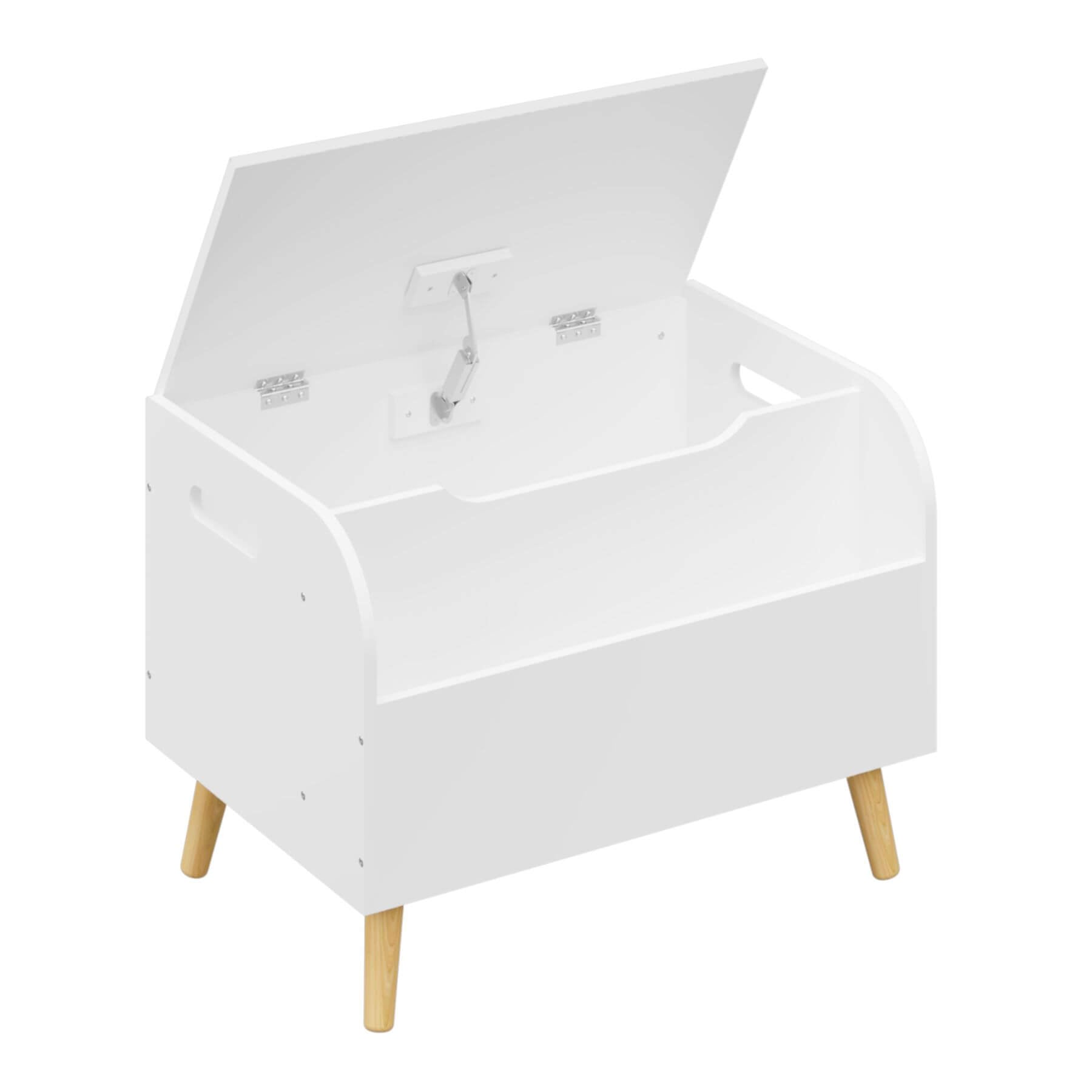 MOONRIVER Wooden Toy Box - White