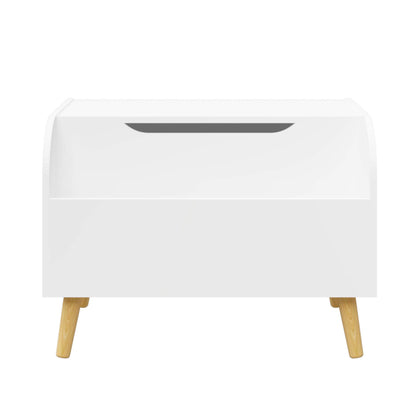 MOONRIVER Wooden Toy Box - White
