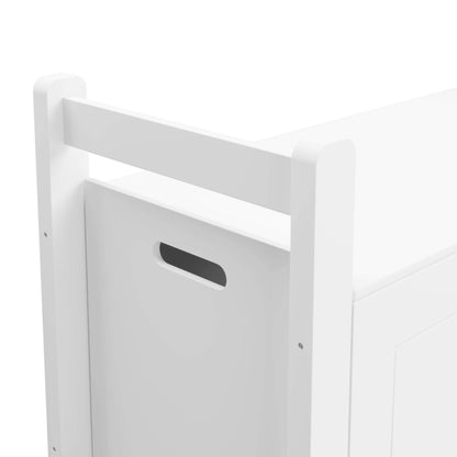 Close-up of MOONRIVER Kids Toy Box Chest - White
