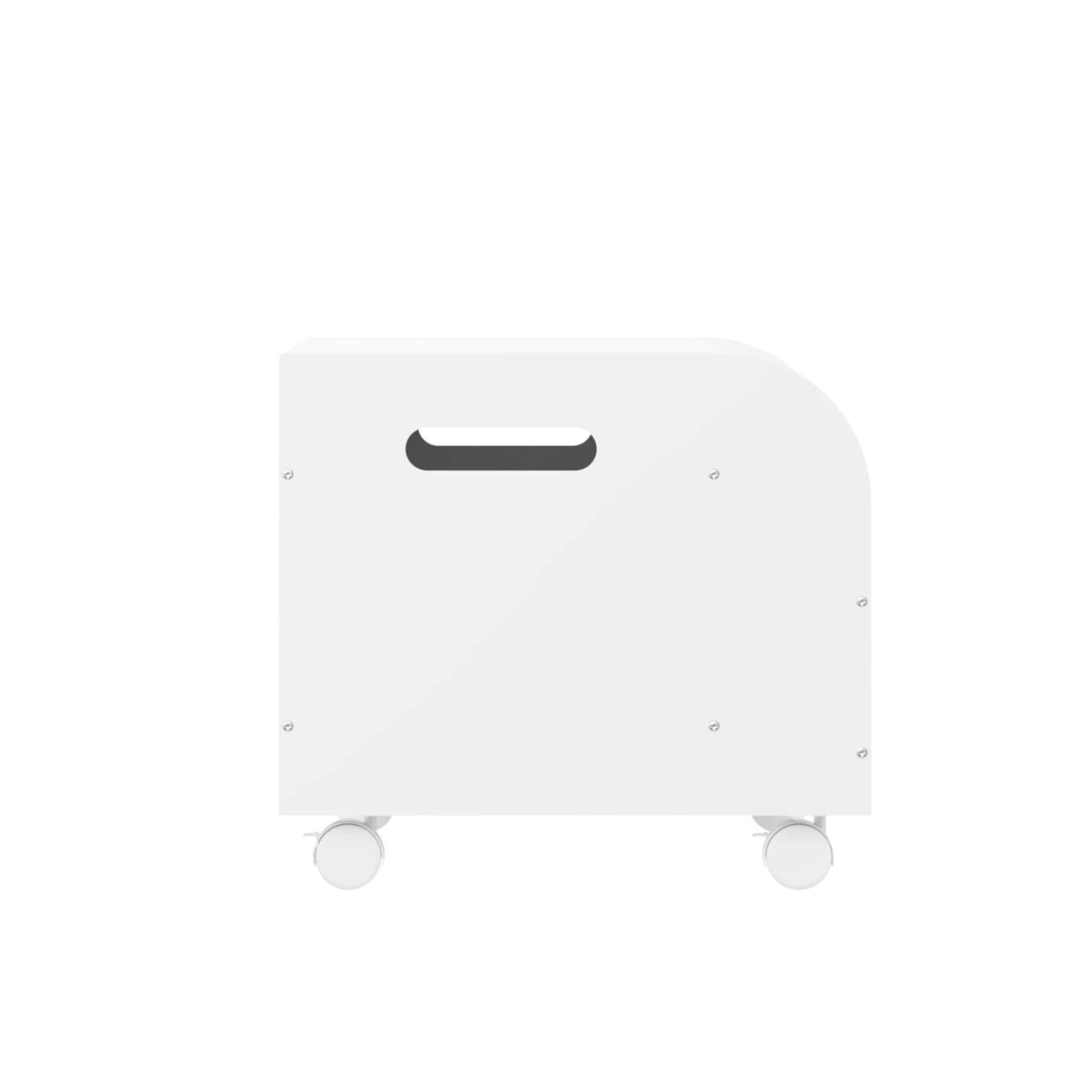 MOONRIVER Wooden Toy Box with 4 Universal Wheels - White