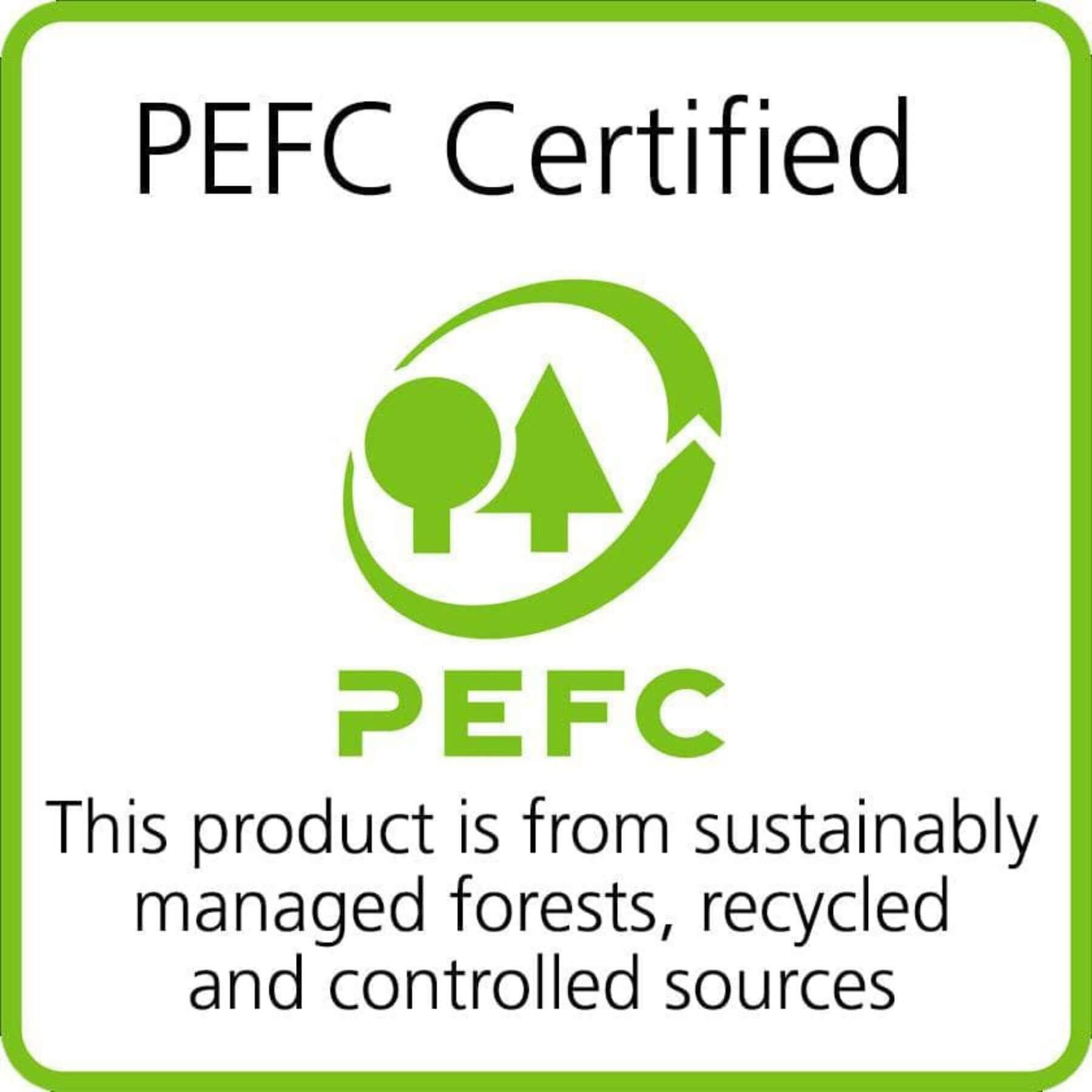 PEFC Certified logo with text on a white background