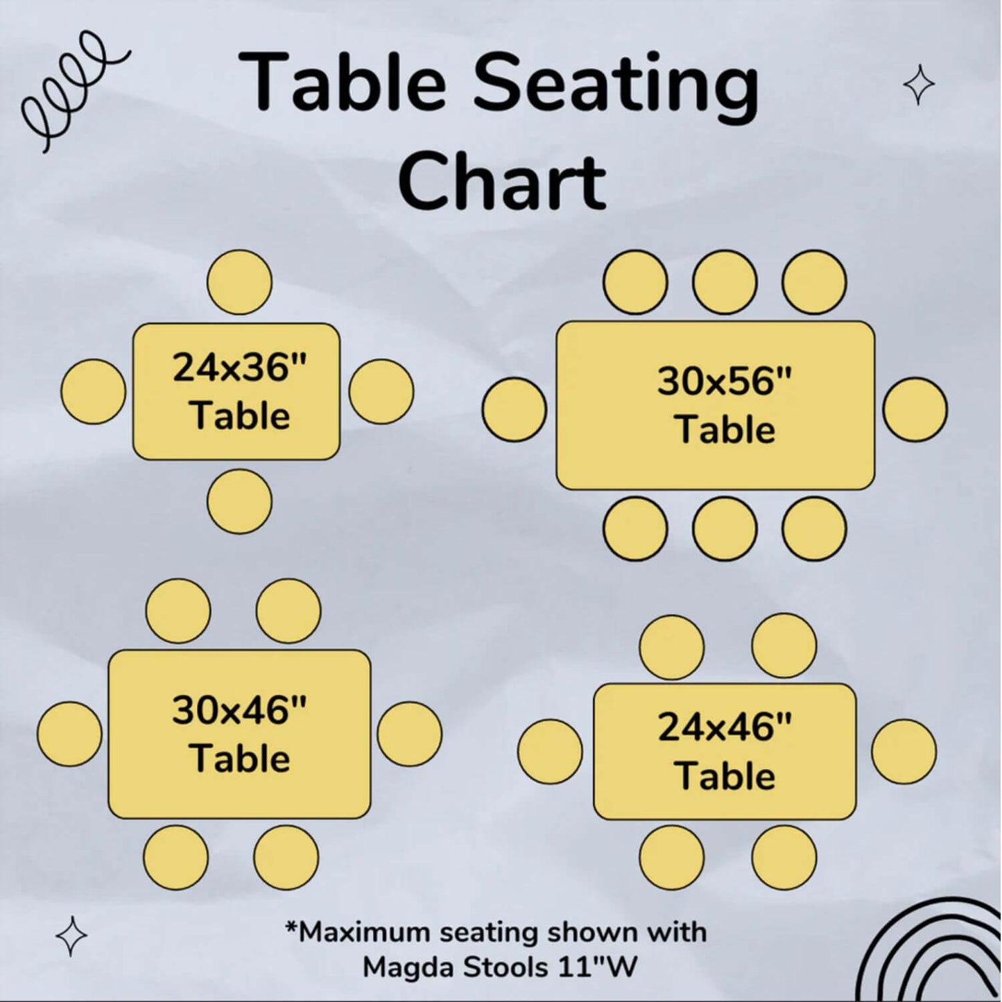 Rectangle Table Seating Chart