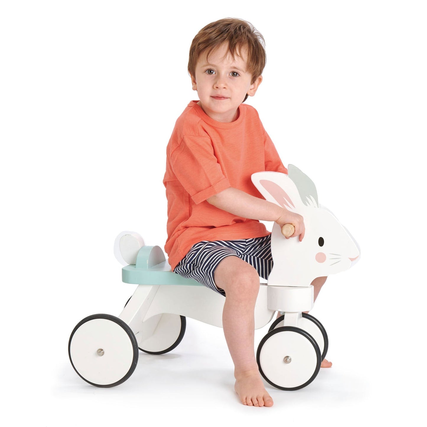 Child sitting on Tender Leaf Running Rabbit Ride On