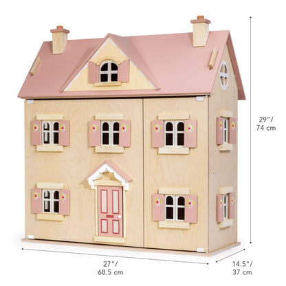Tender Leaf Alouette House with measurements on a white background