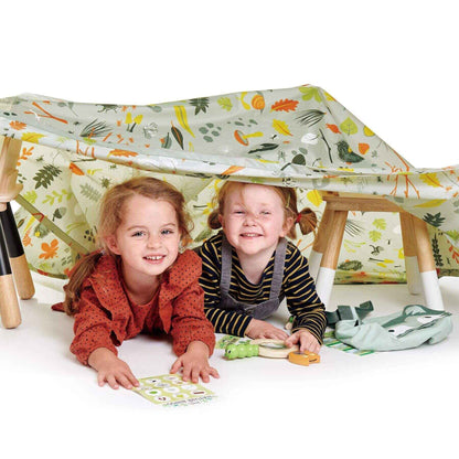 Two children playing with Tender Leaf Forest Trail Kit