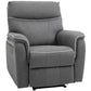 HOMCOM Nursery Rocker Recliner with Thick Padded Headrest & Footrest | Adjustable 150° | Grey